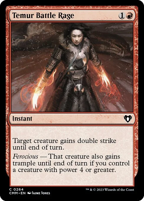 Temur Battle Rage, carta Magic di tipo Instant illustrata da Jaime Jones