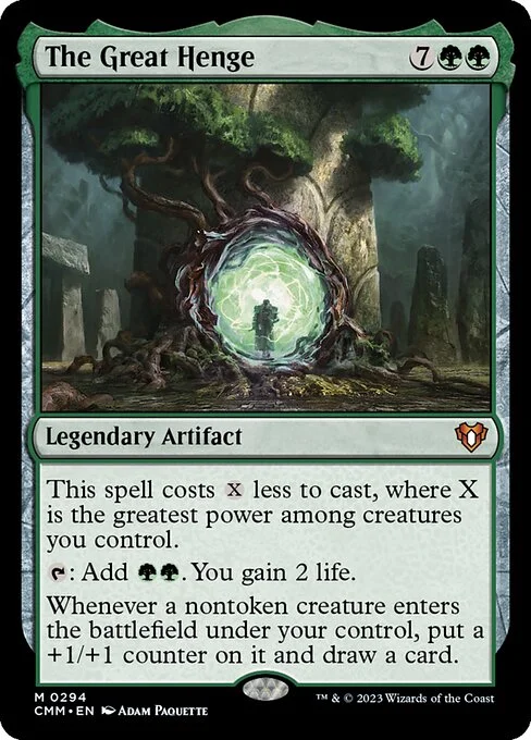 The Great Henge, carta Magic di tipo Legendary Artifact illustrata da Adam Paquette