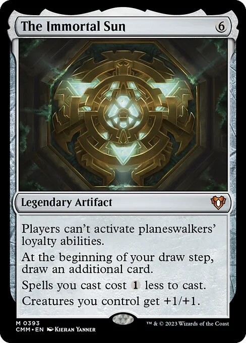 The Immortal Sun, carta Magic di tipo Legendary Artifact illustrata da Kieran Yanner