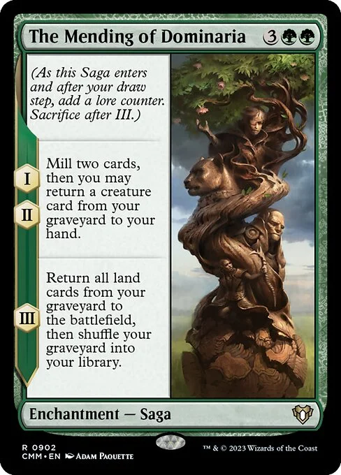 The Mending of Dominaria, carta Magic di tipo Enchantment — Saga illustrata da Adam Paquette