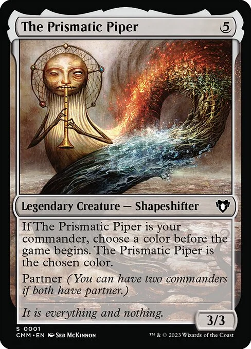 The Prismatic Piper, carta Magic di tipo Legendary Creature — Shapeshifter illustrata da Seb McKinnon