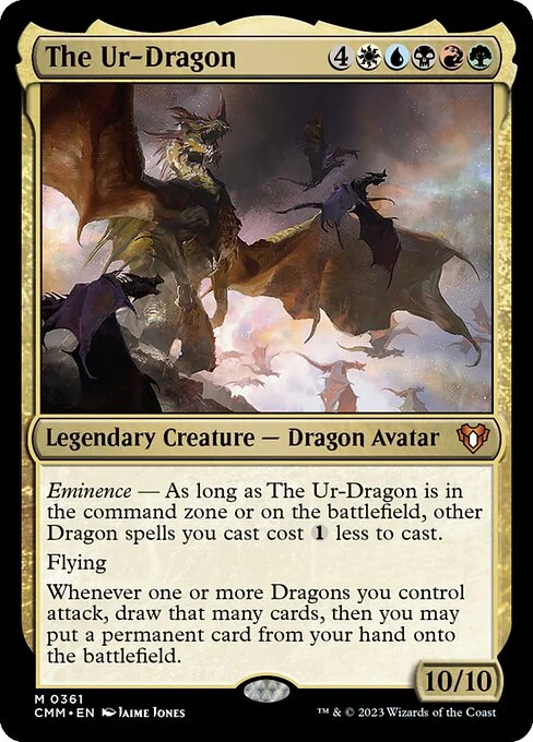 The Ur-Dragon, carta Magic di tipo Legendary Creature — Dragon Avatar illustrata da Jaime Jones