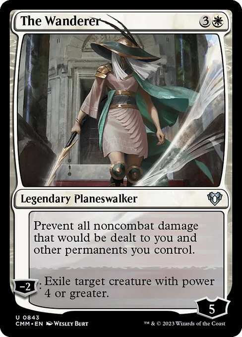 The Wanderer, carta Magic di tipo Legendary Planeswalker illustrata da Wesley Burt