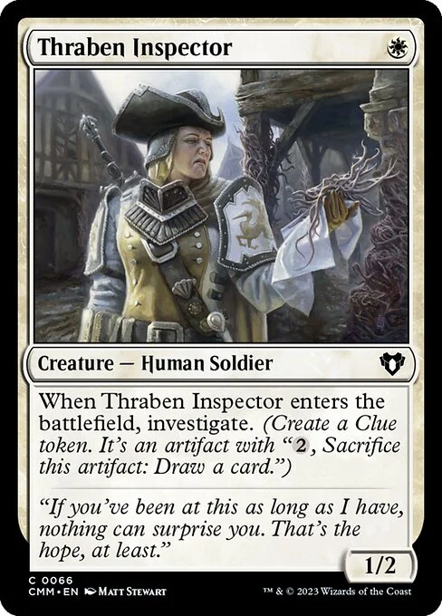 Thraben Inspector, carta Magic di tipo Creature — Human Soldier illustrata da Matt Stewart