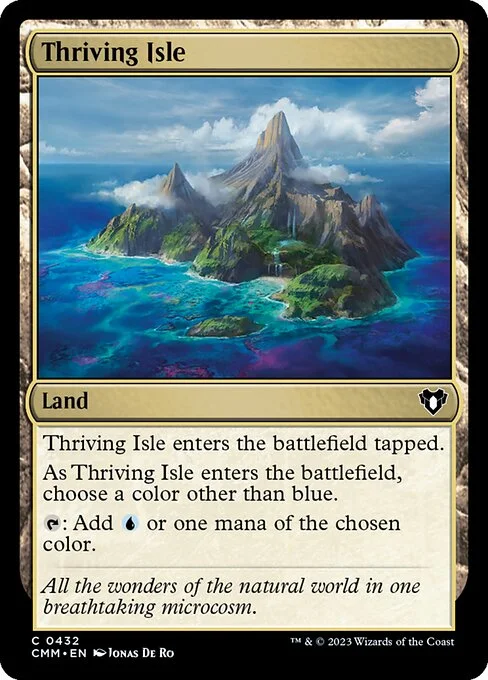Thriving Isle, carta Magic di tipo Land illustrata da Jonas De Ro