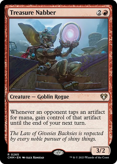 Treasure Nabber, carta Magic di tipo Creature — Goblin Rogue illustrata da Alex Konstad