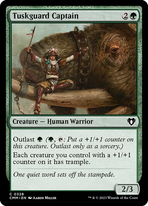 Tuskguard Captain, carta Magic di tipo Creature — Human Warrior illustrata da Aaron Miller