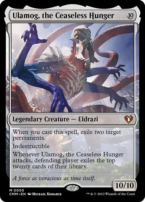Ulamog, the Ceaseless Hunger, carta Magic di tipo Legendary Creature — Eldrazi illustrata da Michael Komarck