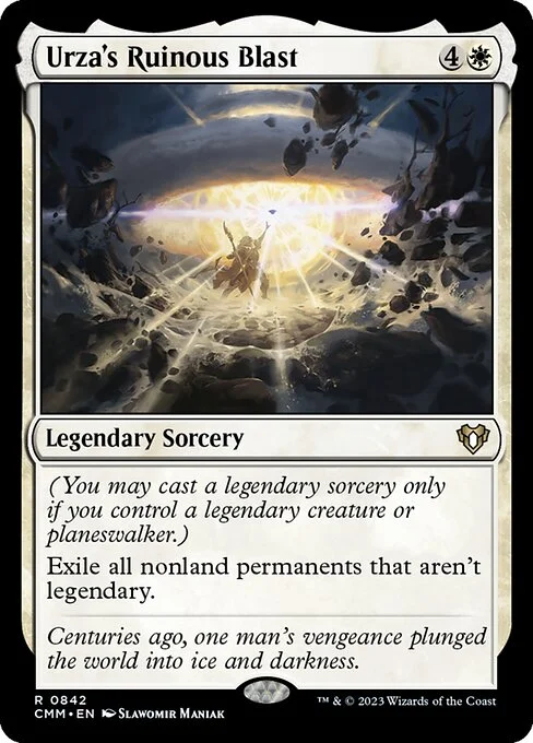 Urza's Ruinous Blast, carta Magic di tipo Legendary Sorcery illustrata da Slawomir Maniak