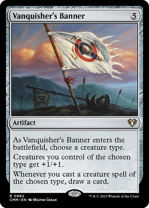 Vanquisher's Banner, carta Magic di tipo Artifact illustrata da Milivoj Ćeran