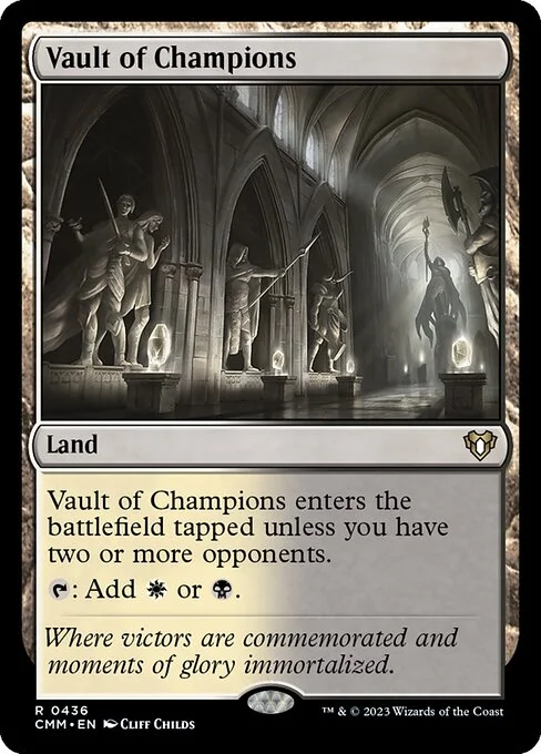 Vault of Champions, carta Magic di tipo Land illustrata da Cliff Childs