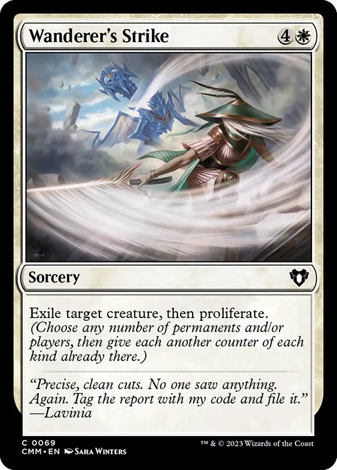 Wanderer's Strike, carta Magic di tipo Sorcery illustrata da Sara Winters
