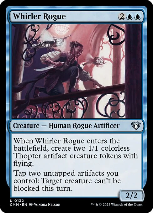 Whirler Rogue, carta Magic di tipo Creature — Human Rogue Artificer illustrata da Winona Nelson
