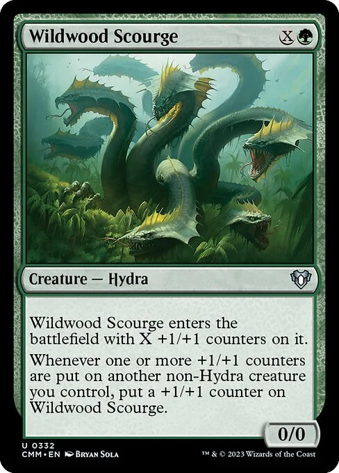 Wildwood Scourge, carta Magic di tipo Creature — Hydra illustrata da Bryan Sola