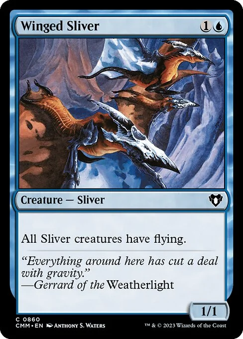 Winged Sliver, carta Magic di tipo Creature — Sliver illustrata da Anthony S. Waters