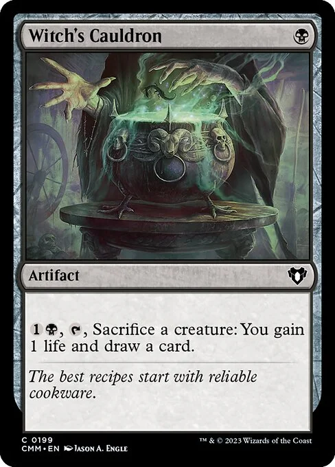 Witch's Cauldron, carta Magic di tipo Artifact illustrata da Jason A. Engle