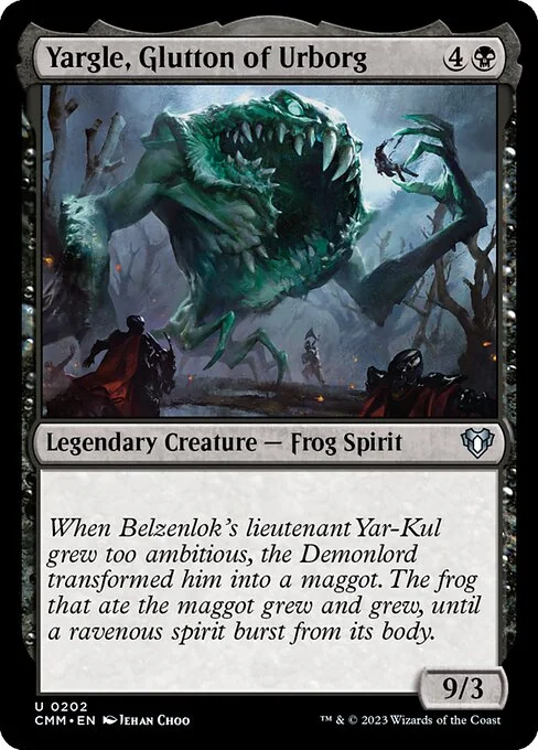 Yargle, Glutton of Urborg, carta Magic di tipo Legendary Creature — Frog Spirit illustrata da Jehan Choo