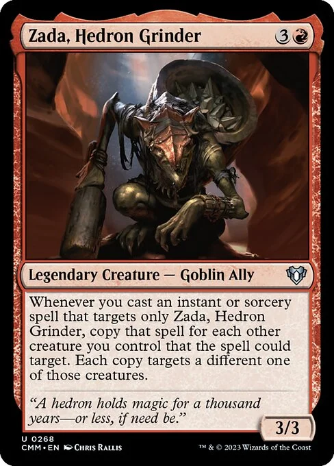 Zada, Hedron Grinder, carta Magic di tipo Legendary Creature — Goblin Ally illustrata da Chris Rallis