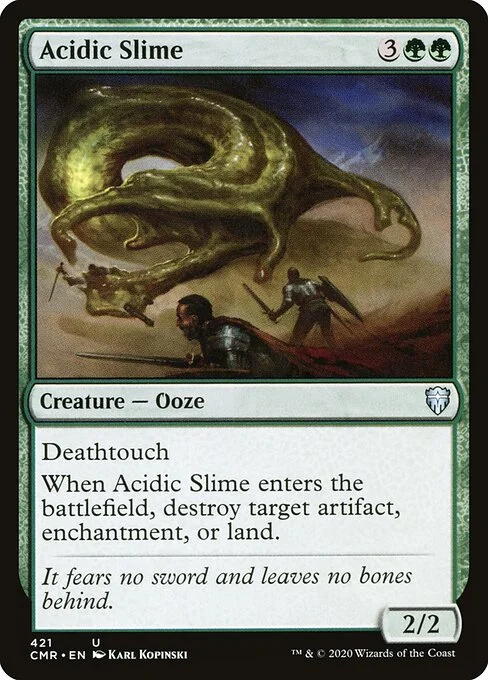 Acidic Slime, carta Magic di tipo Creature — Ooze illustrata da Karl Kopinski
