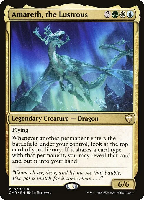 Amareth, the Lustrous, carta Magic di tipo Legendary Creature — Dragon illustrata da Lie Setiawan