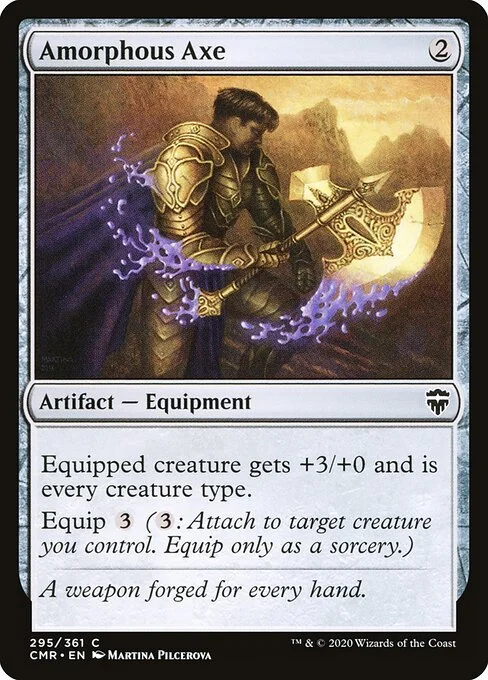 Amorphous Axe, carta Magic di tipo Artifact — Equipment illustrata da Martina Pilcerova