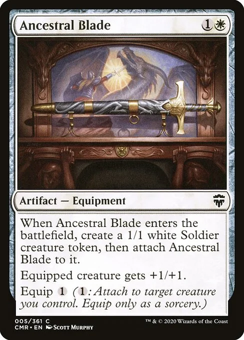 Ancestral Blade, carta Magic di tipo Artifact — Equipment illustrata da Scott Murphy