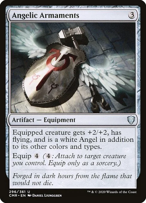 Angelic Armaments, carta Magic di tipo Artifact — Equipment illustrata da Daniel Ljunggren
