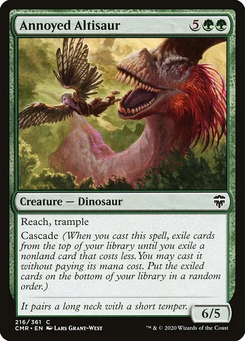 Annoyed Altisaur, carta Magic di tipo Creature — Dinosaur illustrata da Lars Grant-West