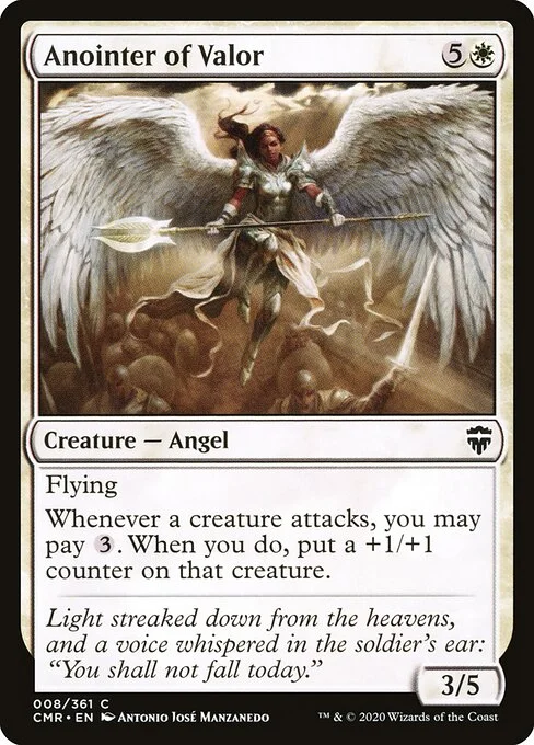 Anointer of Valor, carta Magic di tipo Creature — Angel illustrata da Antonio José Manzanedo
