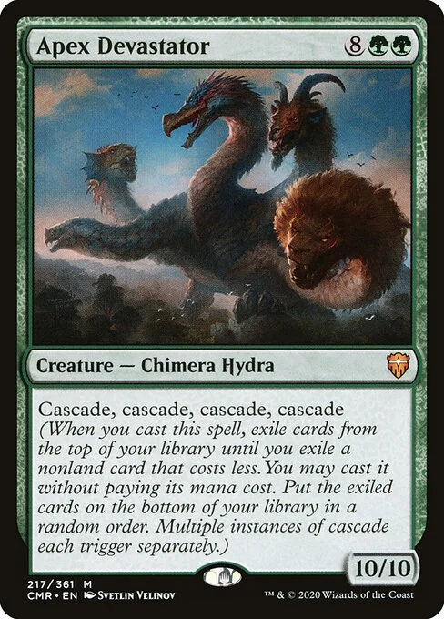 Apex Devastator, carta Magic di tipo Creature — Chimera Hydra illustrata da Svetlin Velinov