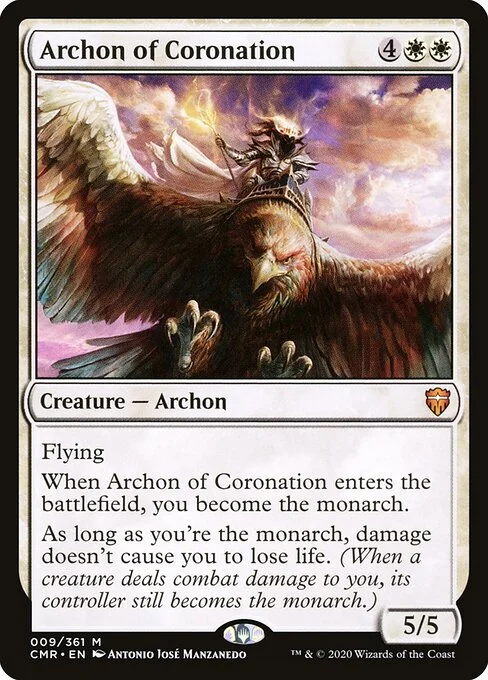 Archon of Coronation, carta Magic di tipo Creature — Archon illustrata da Antonio José Manzanedo
