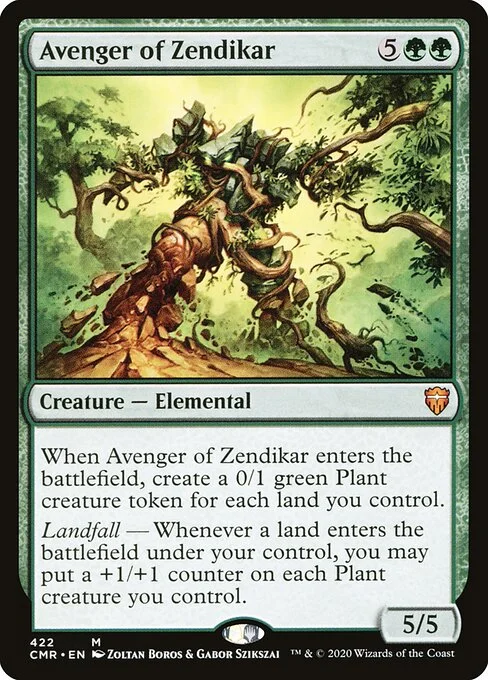 Avenger of Zendikar, carta Magic di tipo Creature — Elemental illustrata da Zoltan Boros & Gabor Szikszai