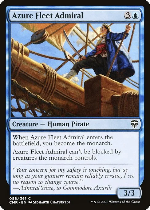 Azure Fleet Admiral, carta Magic di tipo Creature — Human Pirate illustrata da Sidharth Chaturvedi
