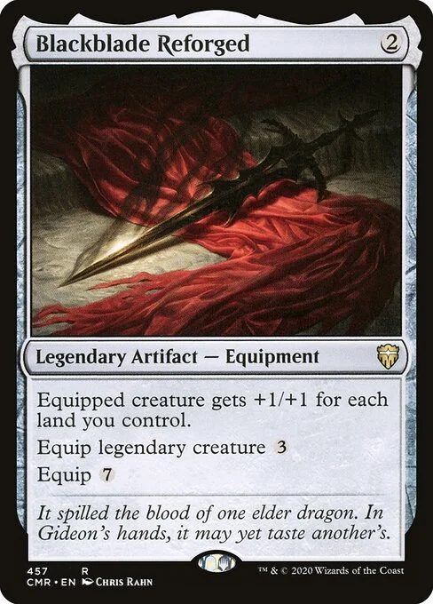 Blackblade Reforged, carta Magic di tipo Legendary Artifact — Equipment illustrata da Chris Rahn