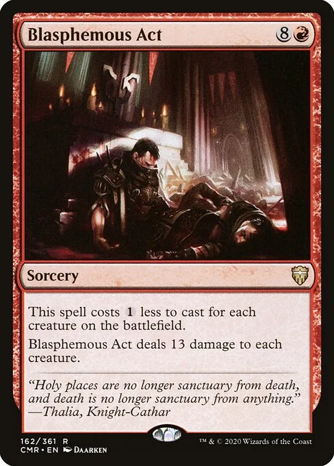 Blasphemous Act, carta Magic di tipo Sorcery illustrata da Daarken