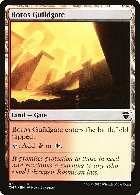 Boros Guildgate, carta Magic di tipo Land — Gate illustrata da Noah Bradley