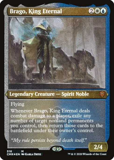 Brago, King Eternal, carta Magic di tipo Legendary Creature — Spirit Noble illustrata da Karla Ortiz