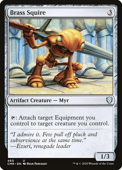 Brass Squire, carta Magic di tipo Artifact Creature — Myr illustrata da Ryan Pancoast