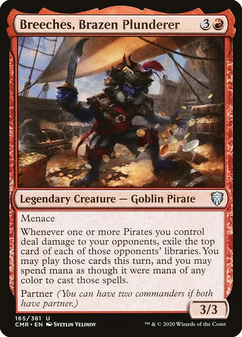 Breeches, Brazen Plunderer, carta Magic di tipo Legendary Creature — Goblin Pirate illustrata da Svetlin Velinov