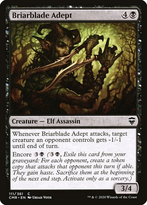 Briarblade Adept, carta Magic di tipo Creature — Elf Assassin illustrata da Uriah Voth