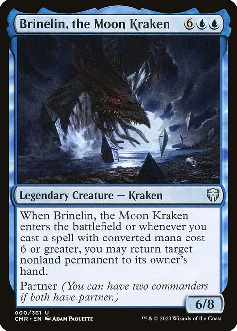 Brinelin, the Moon Kraken, carta Magic di tipo Legendary Creature — Kraken illustrata da Adam Paquette
