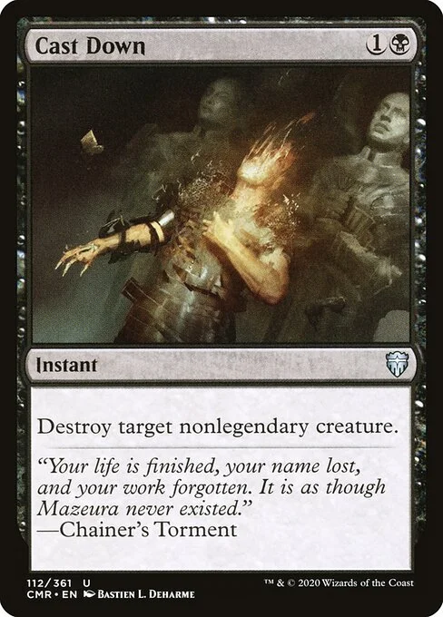 Cast Down, carta Magic di tipo Instant illustrata da Bastien L. Deharme