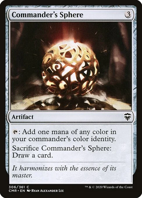 Commander's Sphere, carta Magic di tipo Artifact illustrata da Ryan Alexander Lee