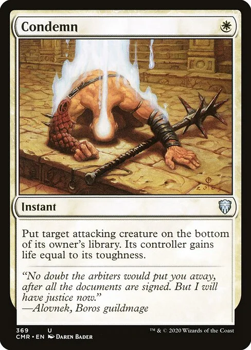 Condemn, carta Magic di tipo Instant illustrata da Daren Bader