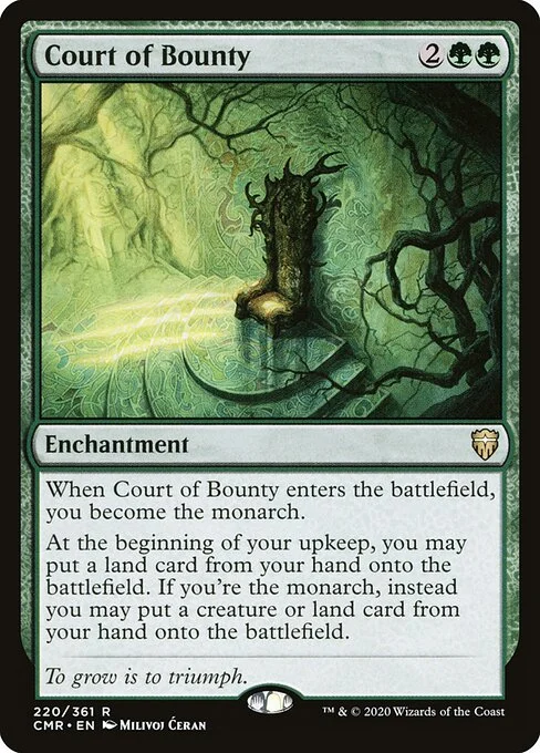 Court of Bounty, carta Magic di tipo Enchantment illustrata da Milivoj Ćeran