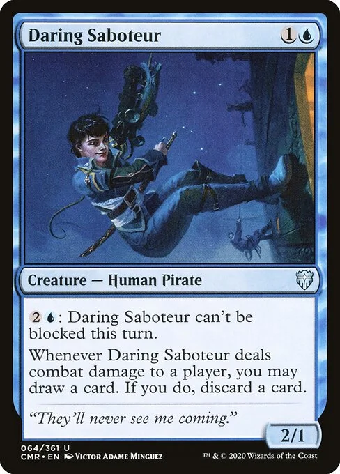 Daring Saboteur, carta Magic di tipo Creature — Human Pirate illustrata da Victor Adame Minguez