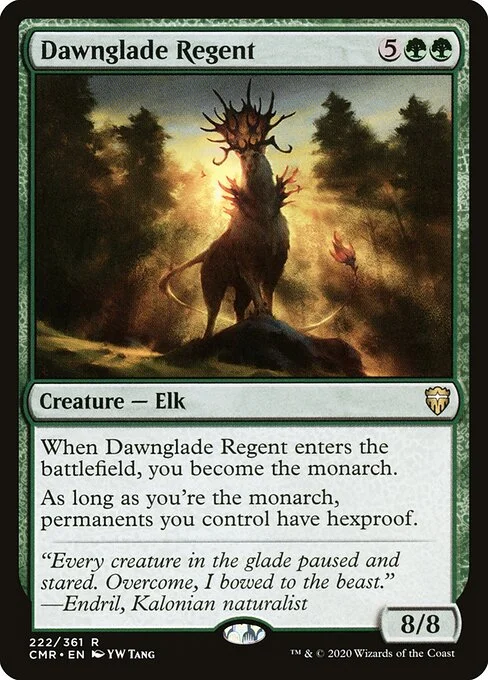 Dawnglade Regent, carta Magic di tipo Creature — Elk illustrata da YW Tang