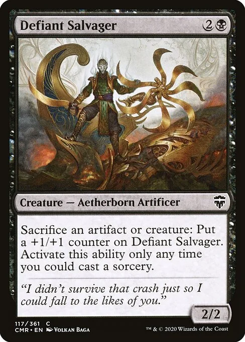 Defiant Salvager, carta Magic di tipo Creature — Aetherborn Artificer illustrata da Volkan Baǵa
