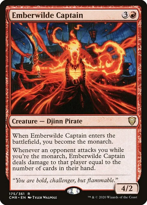 Emberwilde Captain, carta Magic di tipo Creature — Djinn Pirate illustrata da Tyler Walpole