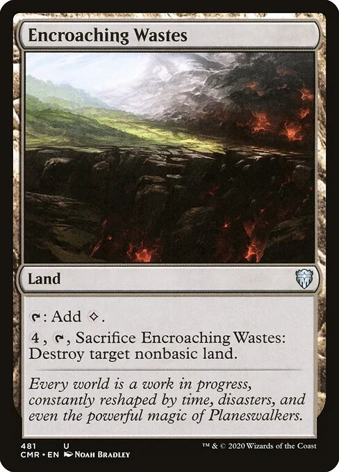 Encroaching Wastes, carta Magic di tipo Land illustrata da Noah Bradley